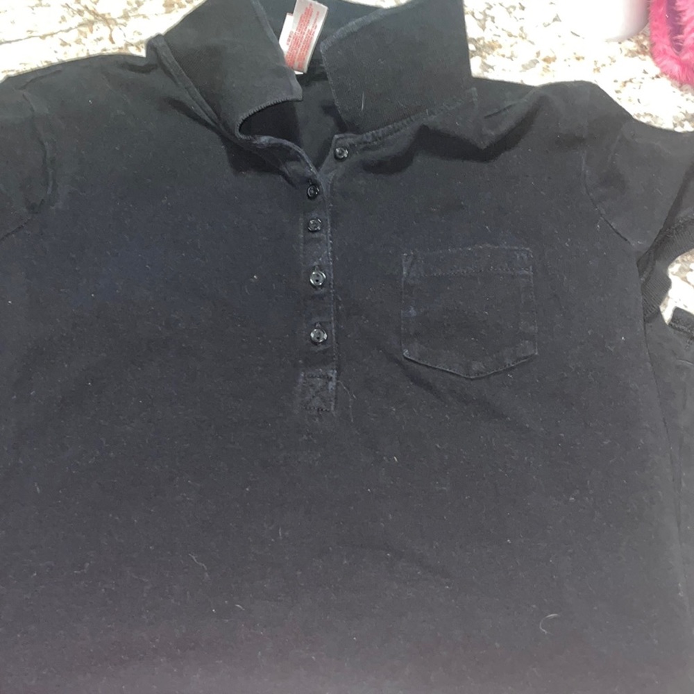 Black collar shirt